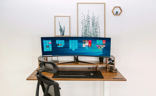 monitor stand on desk, ergonomic monitor stand for better posture,