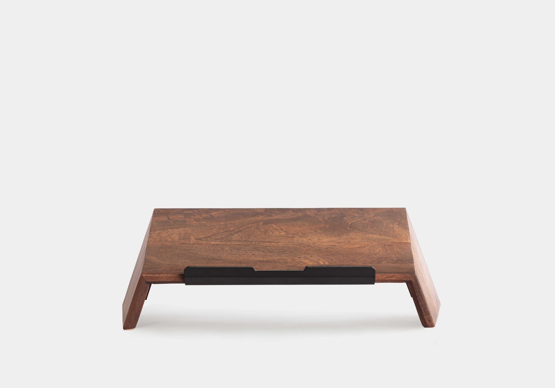 Smoked Walnut | wooden laptop stand – front hero shot in white Background