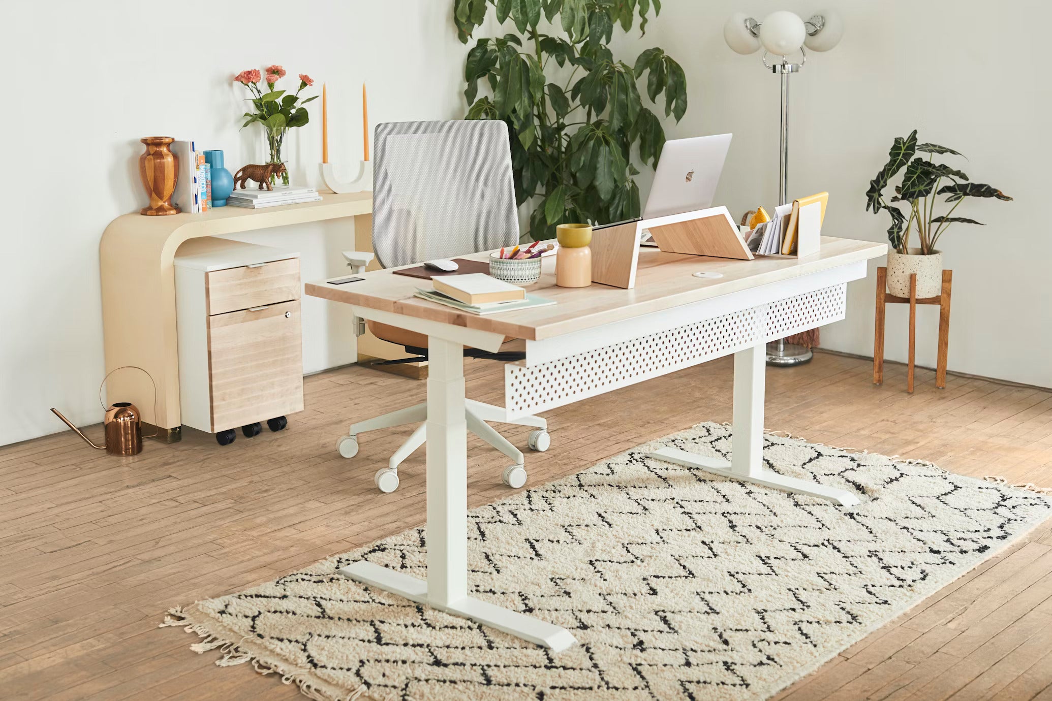 laptop stand in a desk, laptop stand for your workspace,